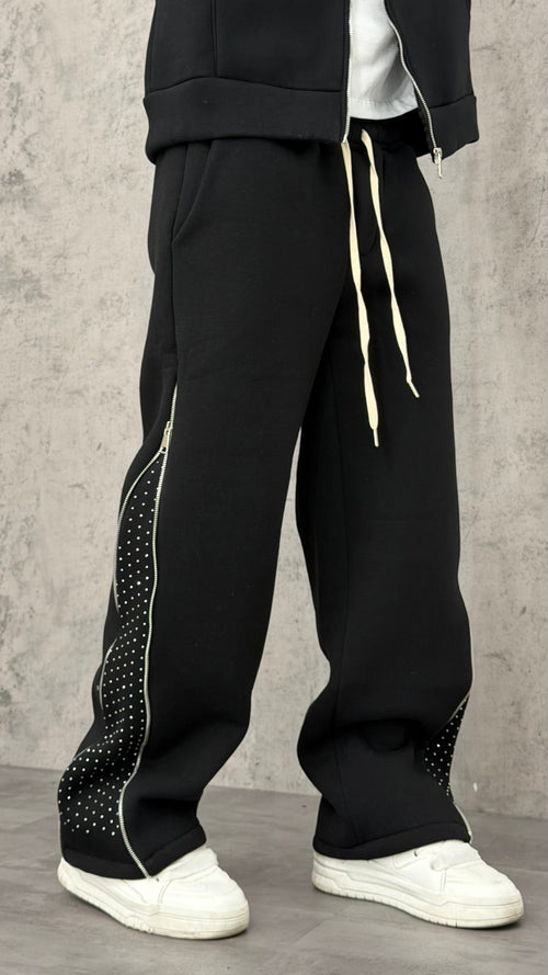 Pantalone Tuta Zip Shine Baggy
