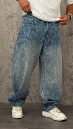 Jeans Balloon Shine Stripes