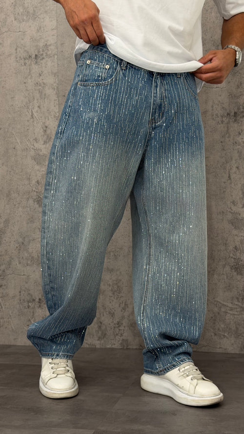 Jeans Balloon Shine Stripes