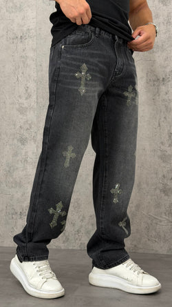 Jeans Baggy Shine Cross
