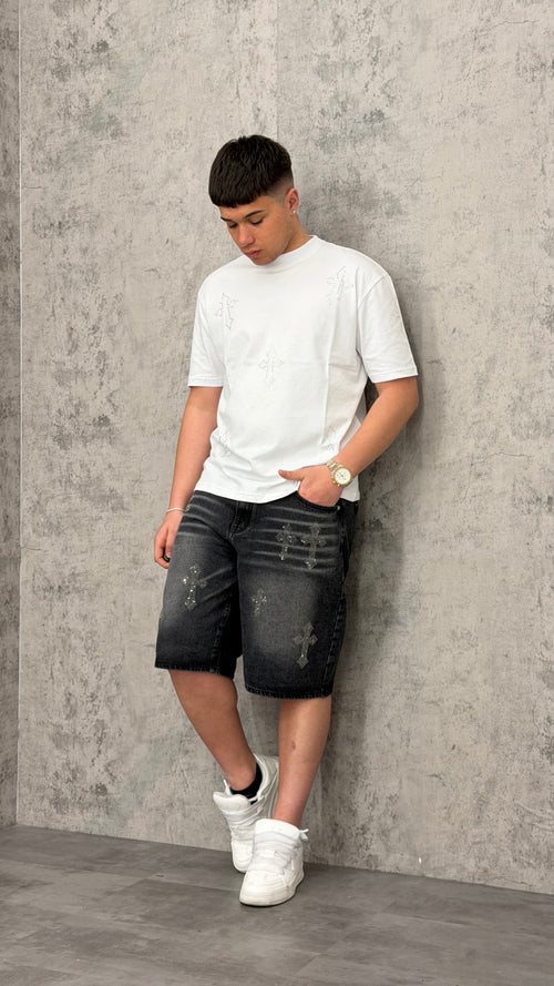 T-shirt Minimal Cross Sparkle