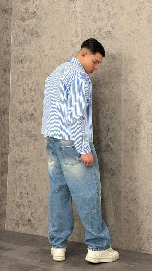 Jeans Balloon Light Washed Ripped