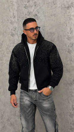 Felpa Glitter Hood Zip