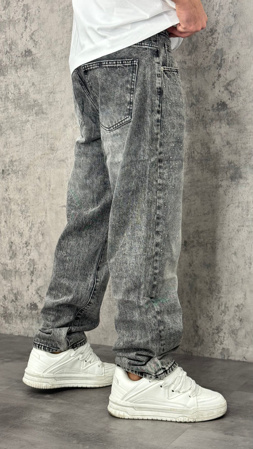 Jeans Baggy Shimmer Grey