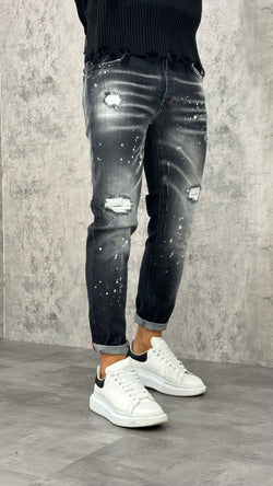 Jeans Dark Paint Destroyed