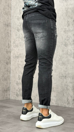 Jeans Skinny Painted Ripped