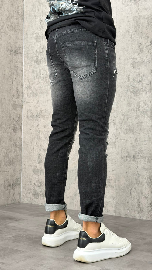 Jeans Skinny Painted Ripped