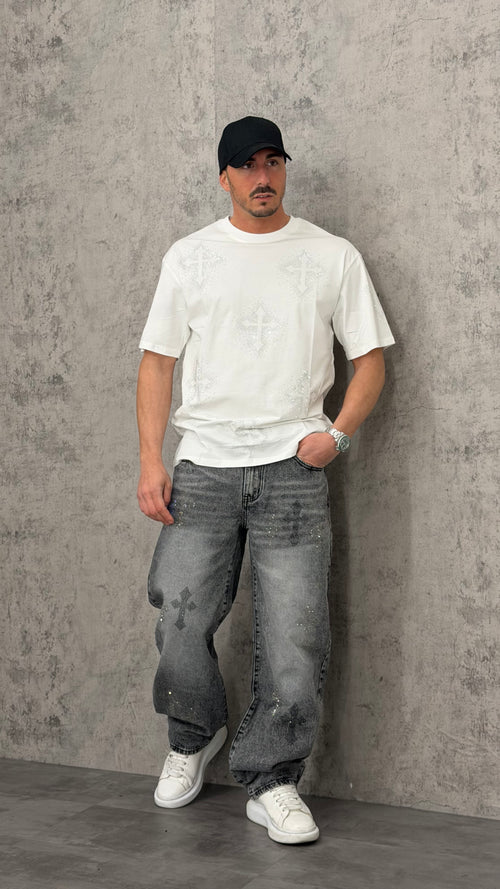 T-shirt Full Cross Crystal