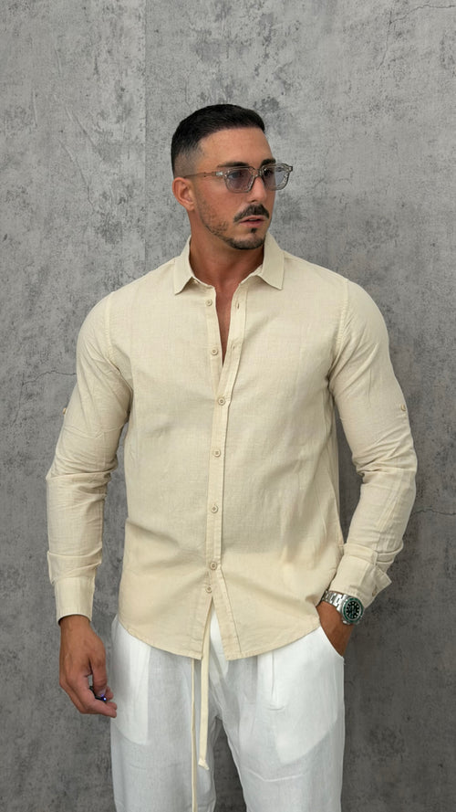 Camicia Lino Slim Fit Essential