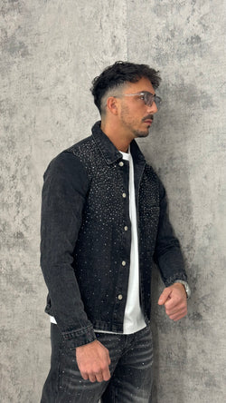 Black Sparkle Denim Jacket