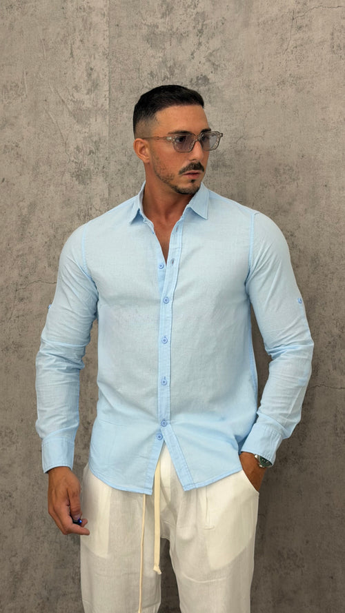 Camicia Lino Slim Fit Essential