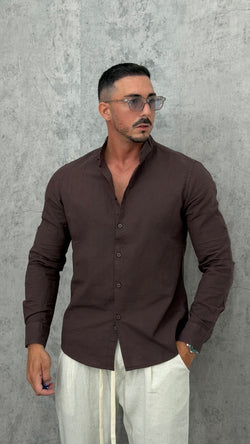 Camicia Slim Fit Lino Coreana