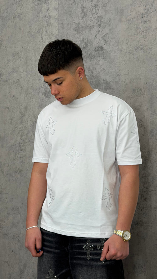 T-shirt Minimal Cross Sparkle