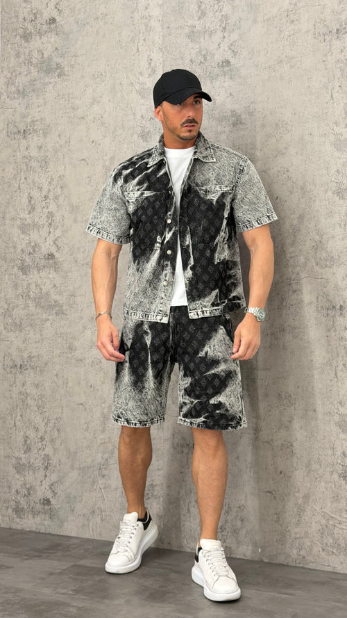 Coordinato Jeans Black Fade