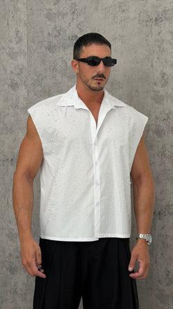 Camicia Smanicata Pearl Shine