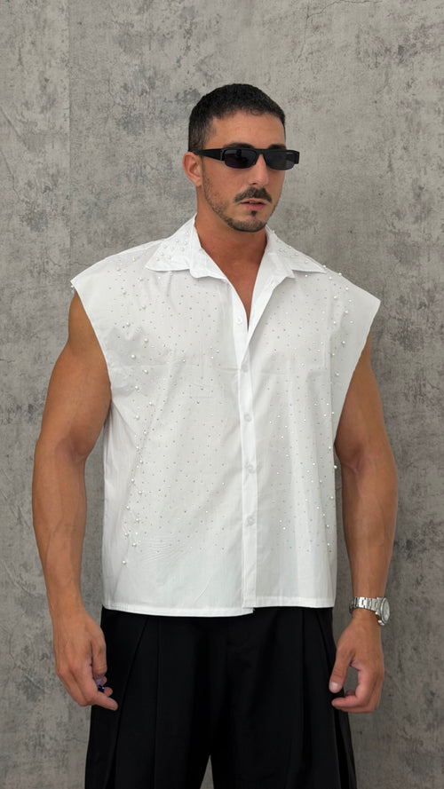 Camicia Smanicata Pearl Shine