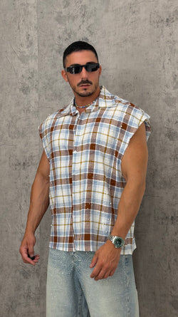 Camicia Smanicata Crystal Squared