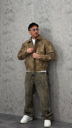 Giacca Street Oversized Leather Look
