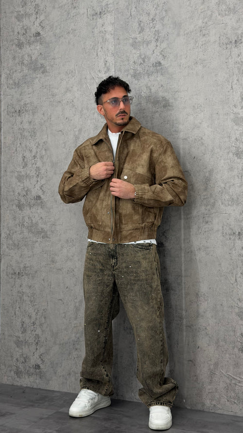 Giacca Street Oversized Leather Look