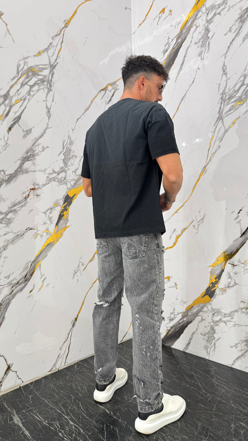 Jeans Grey Damage