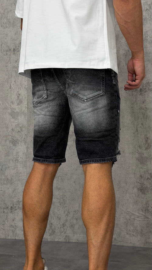 Pantaloncino Denim Black Paint
