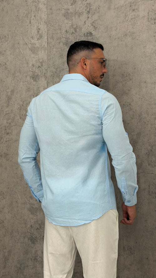 Camicia Lino Slim Fit Essential