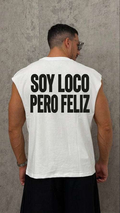 T-Shirt Smanicata SOY LOCO PERO FELIZ