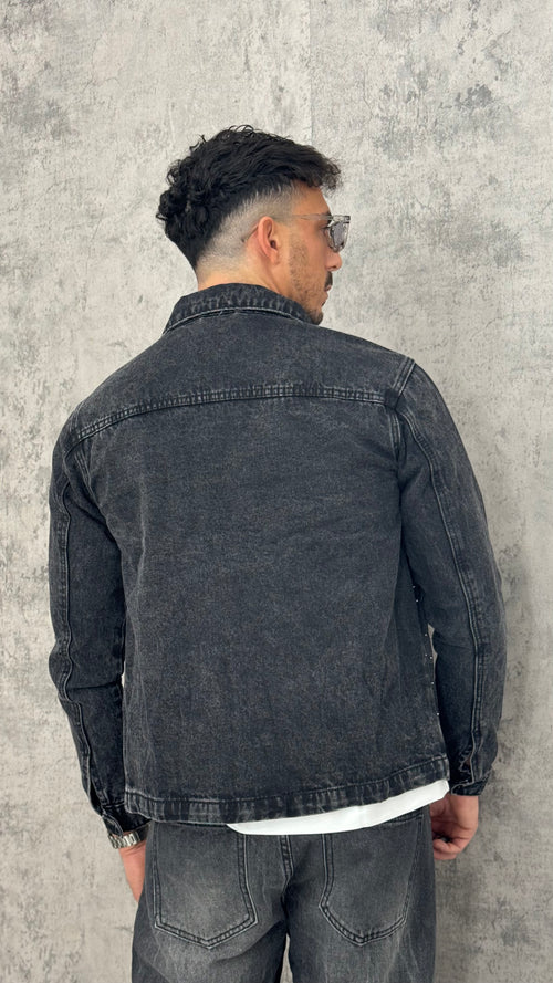 Black Sparkle Denim Jacket