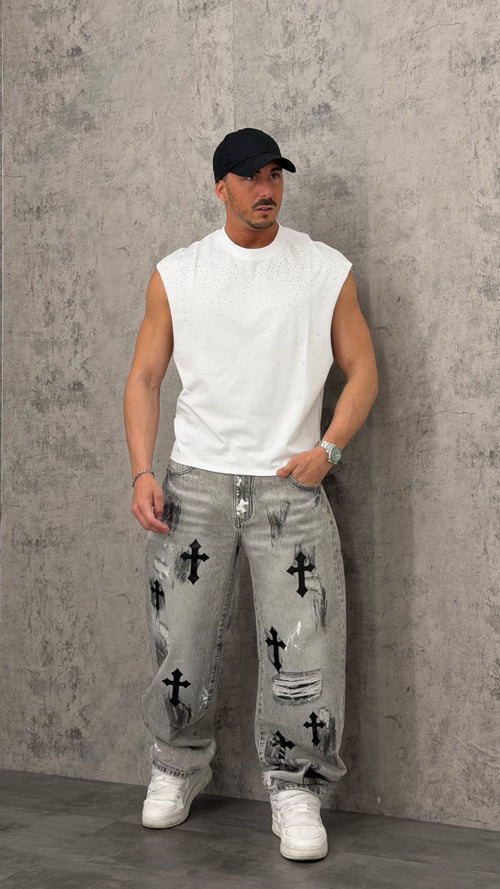 T-shirt Smanicata Crystal Drop