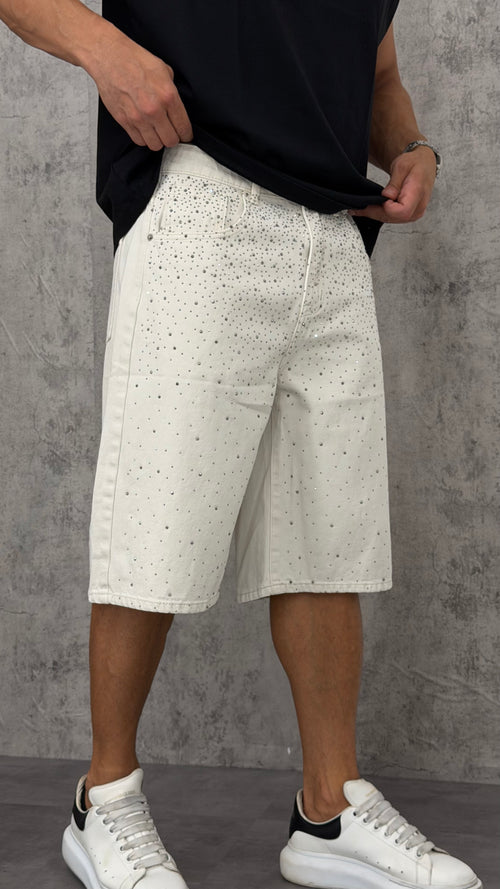Pantaloncino Jeans White Shine