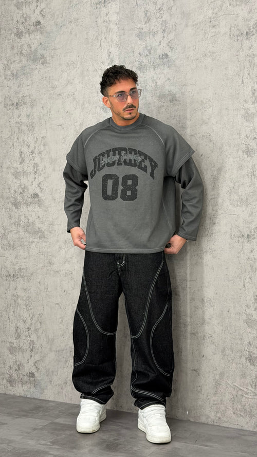 Jeans Black Balloon Stitch