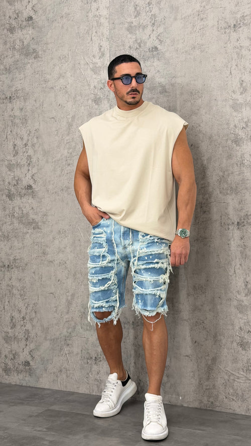Pantaloncino Jeans Destroyed