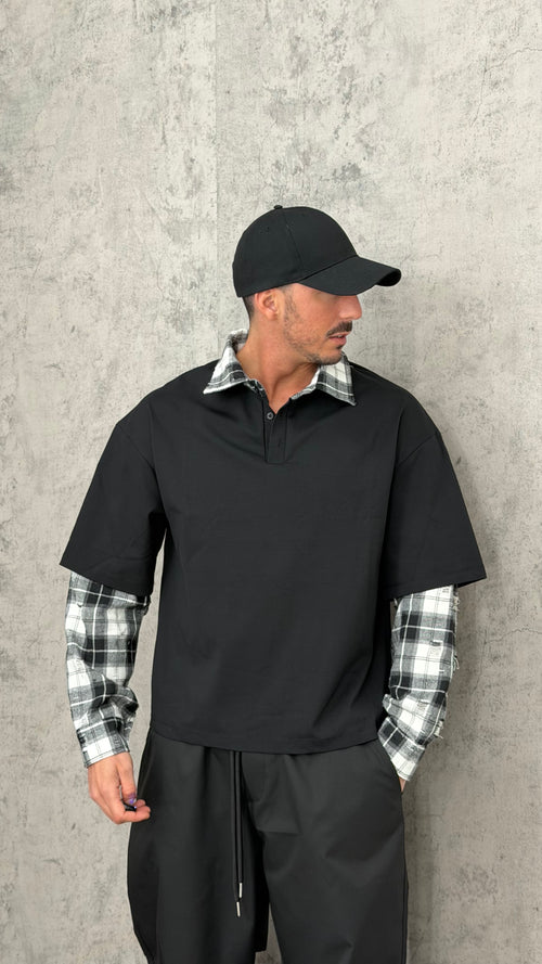 Maglia Long Sleeve Check Underlay