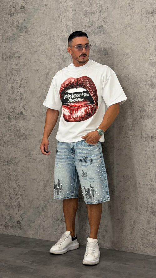 Pantaloncino Denim Worked Shine