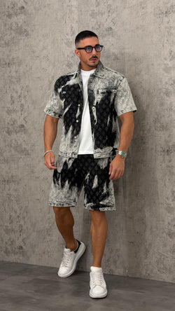 Coordinato Jeans Black Fade