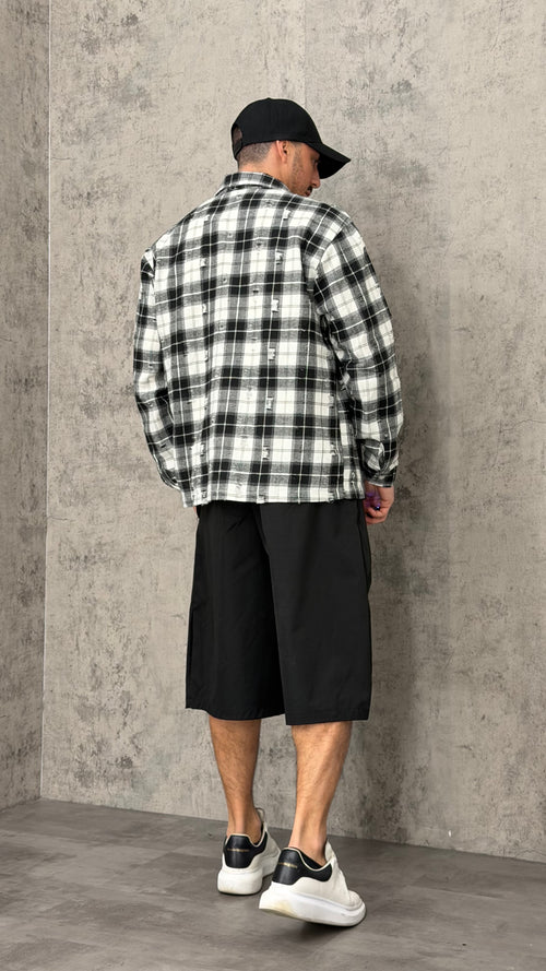 Camicia Ripped Grid