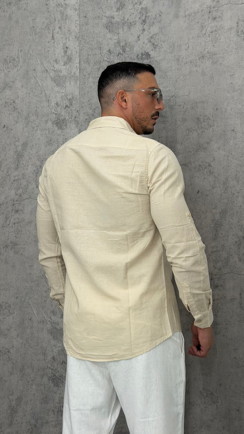 Camicia Lino Slim Fit Essential