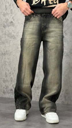 Jeans Baggy Sand Sparkle Side