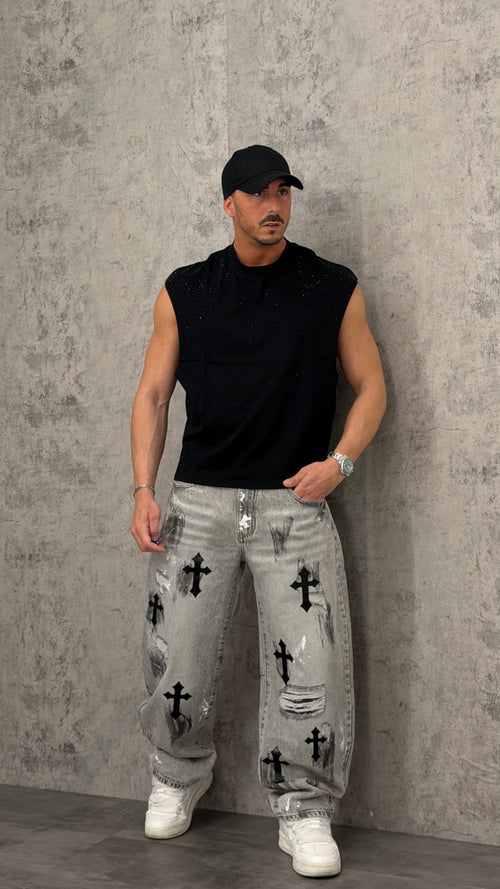 T-shirt Smanicata Crystal Drop