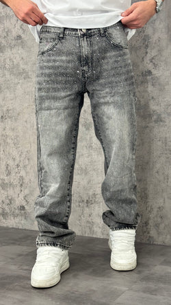 Jeans Baggy Shimmer Grey