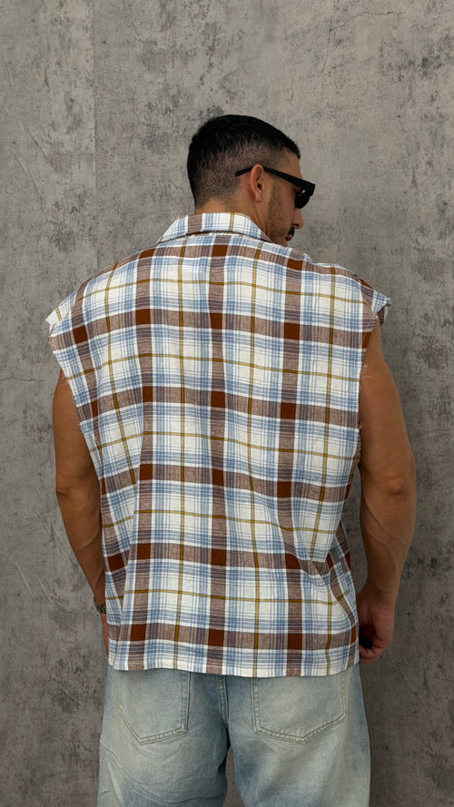 Camicia Smanicata Crystal Squared