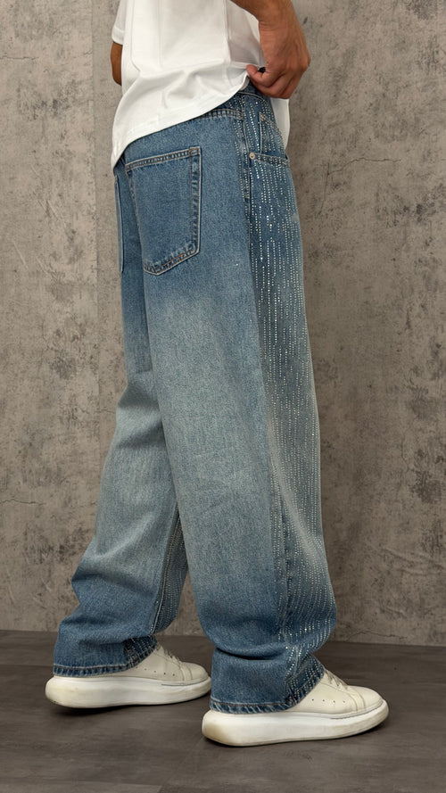 Jeans Balloon Shine Stripes