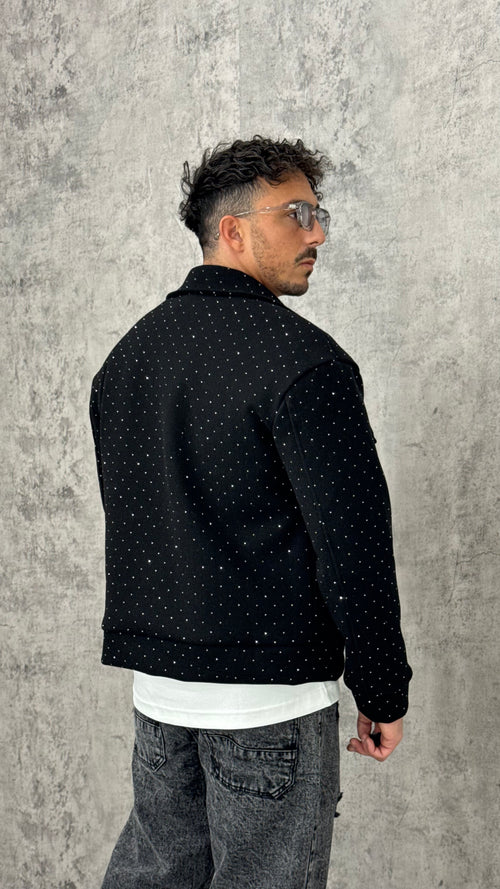 Giacca Crop Sparkle Zip