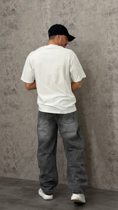 Jeans Balloon Black Shine Cross