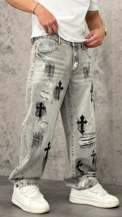 Jeans Balloon Black Cross