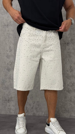 Pantaloncino Jeans White Shine