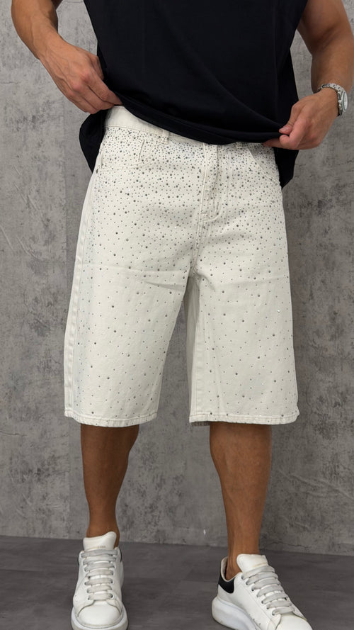 Pantaloncino Jeans White Shine