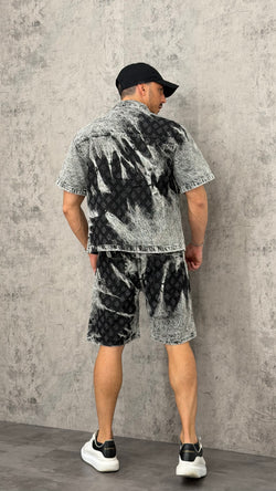 Coordinato Jeans Black Fade