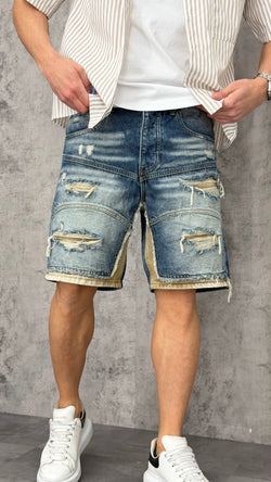 Pantaloncino Jeans Dual Tone Tear