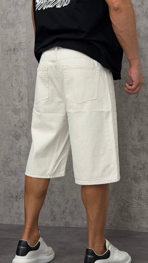 Pantaloncino Jeans White Shine